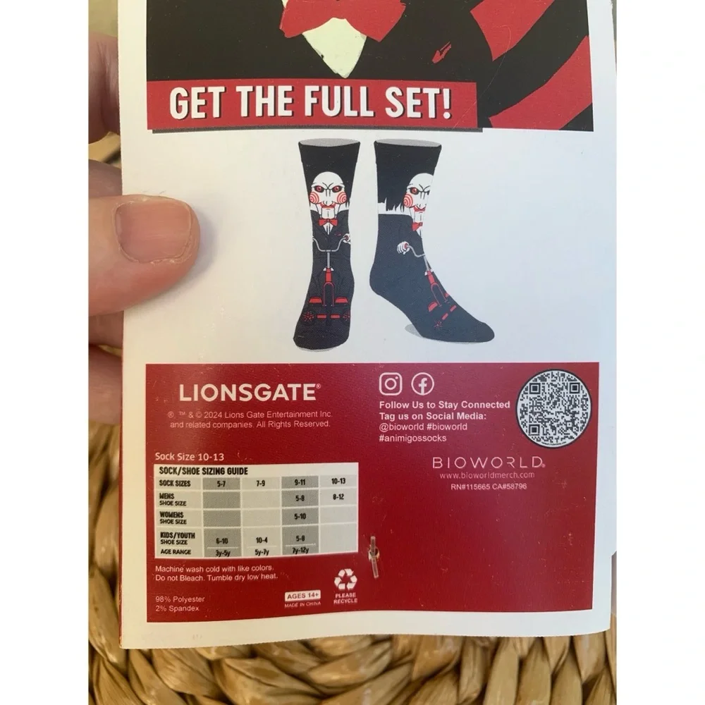 Men’s Saw Jigsaw Crew Socks